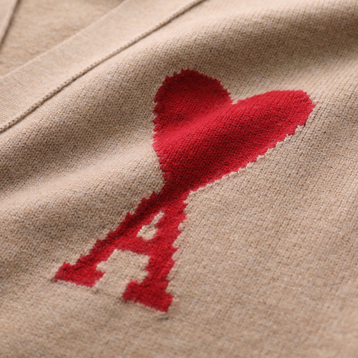 楽天市場】ami paris アミパリス カーディガン RED ADC CARDIGAN