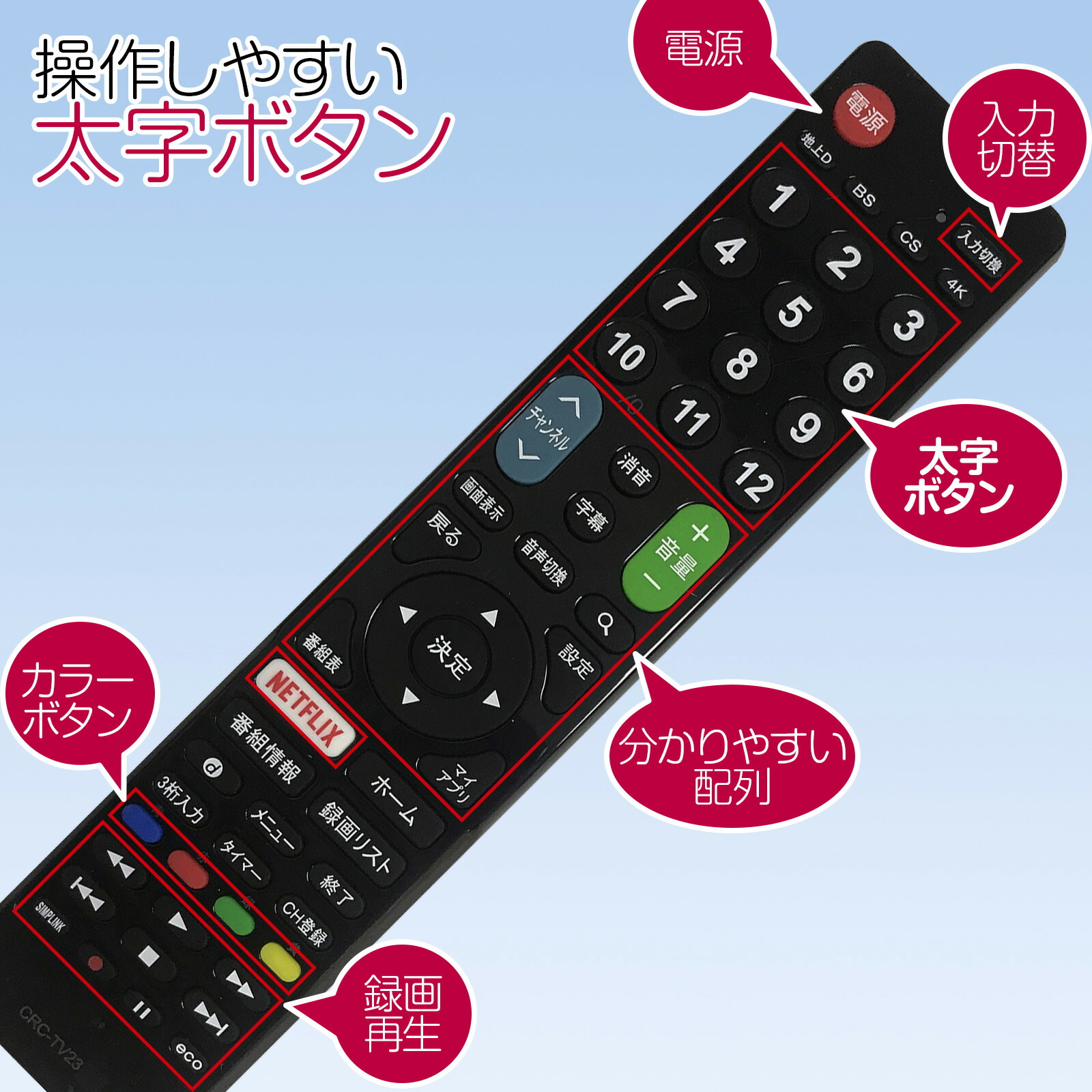 楽天市場】パナソニック テレビリモコン 汎用 互換 テレビ リモコン