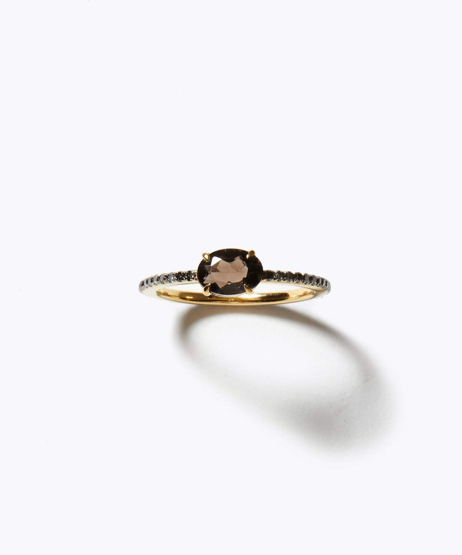 elafonisi] smoky quartz pave diamonds eternity ring｜ARTIDA OUD