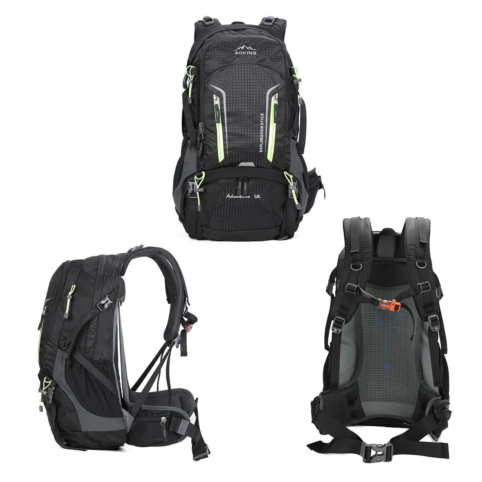 Aoking Backpack Large Capacity Casual Backpack Waterpoor Outdoor Bag Y