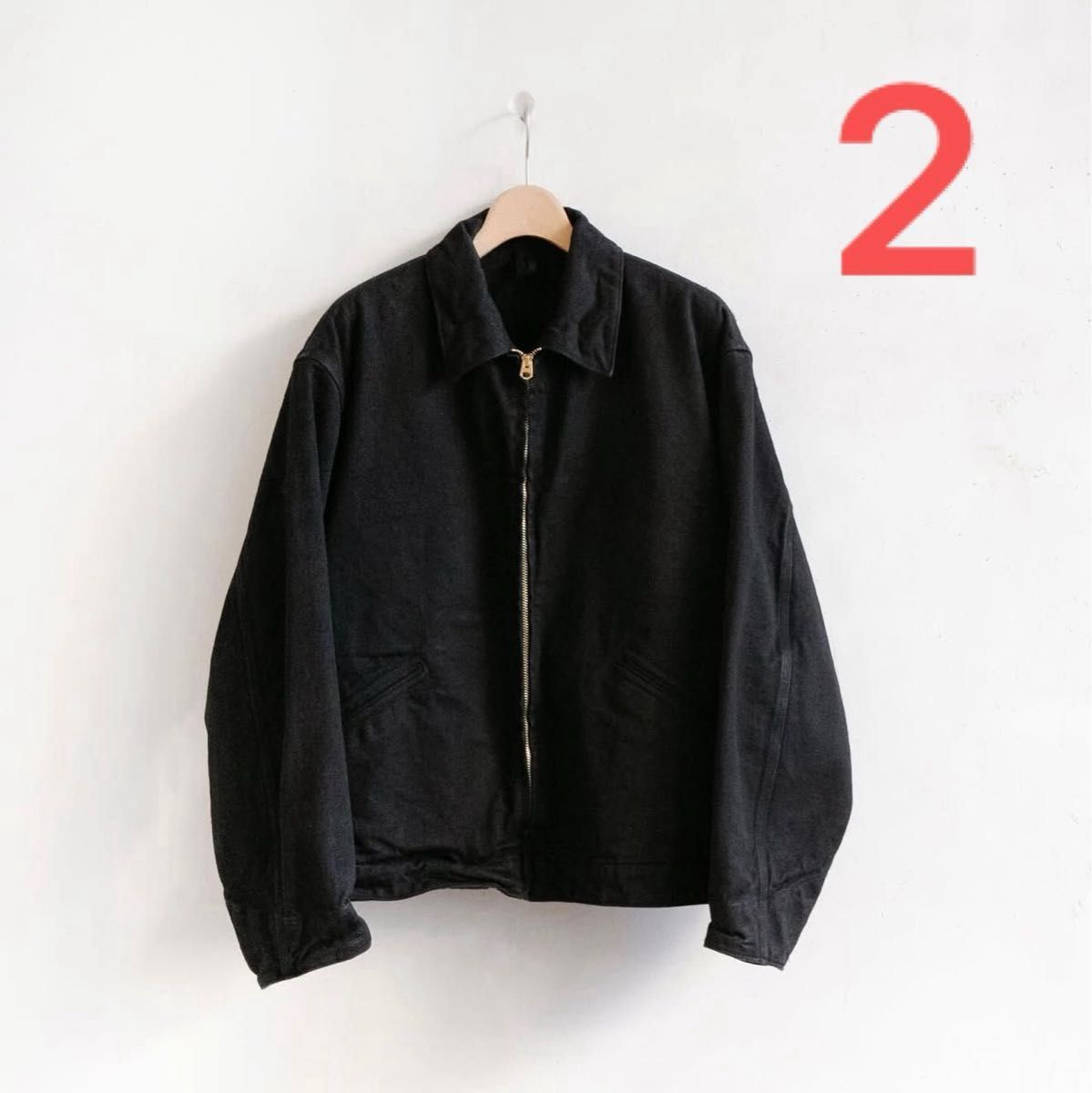 COMOLI 26SS BLACK DENIM ZIP SHORT JACKET 2 コモリ ブラックデニム