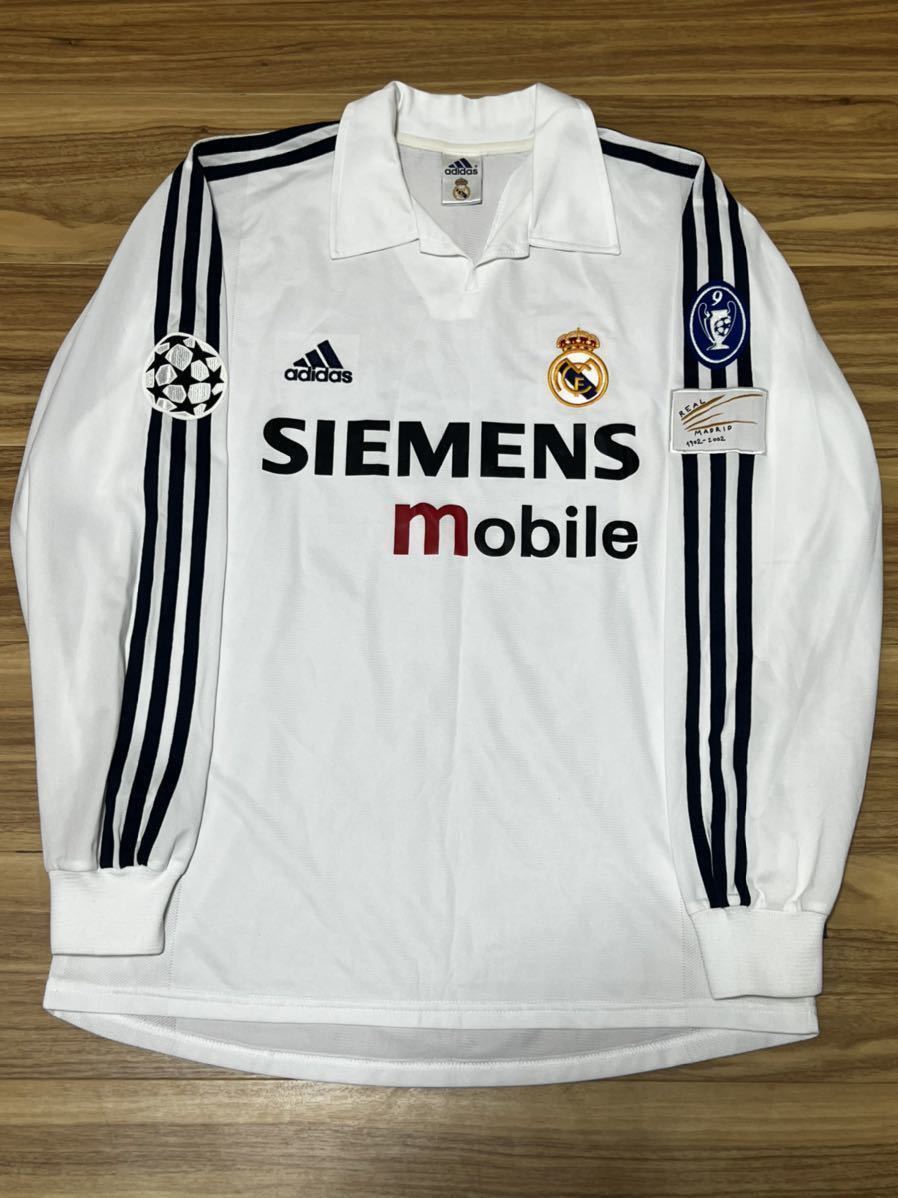 正規品 レアルマドリード02-03(H) 長袖ユニフォーム CL仕様 100周年