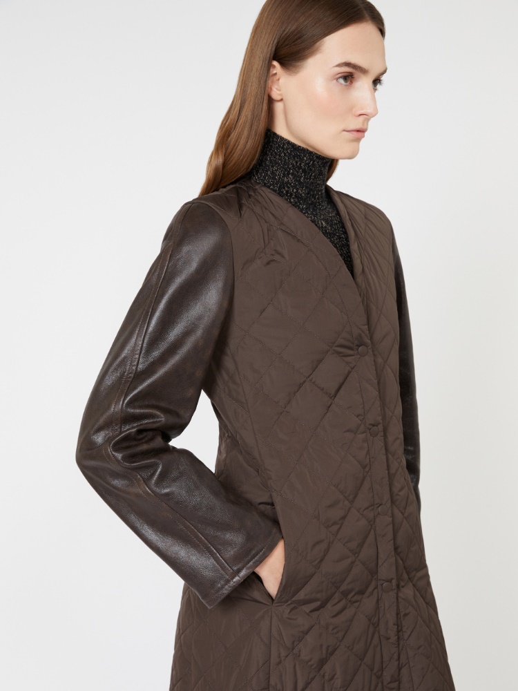 ベルタ] テクニカル ファブリック キルティング コート, brown | Max Mara