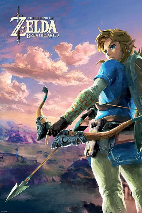 ゼルダの伝説 ブレスオブザワイルド 輸入ポスター 61cm x 91.5cm