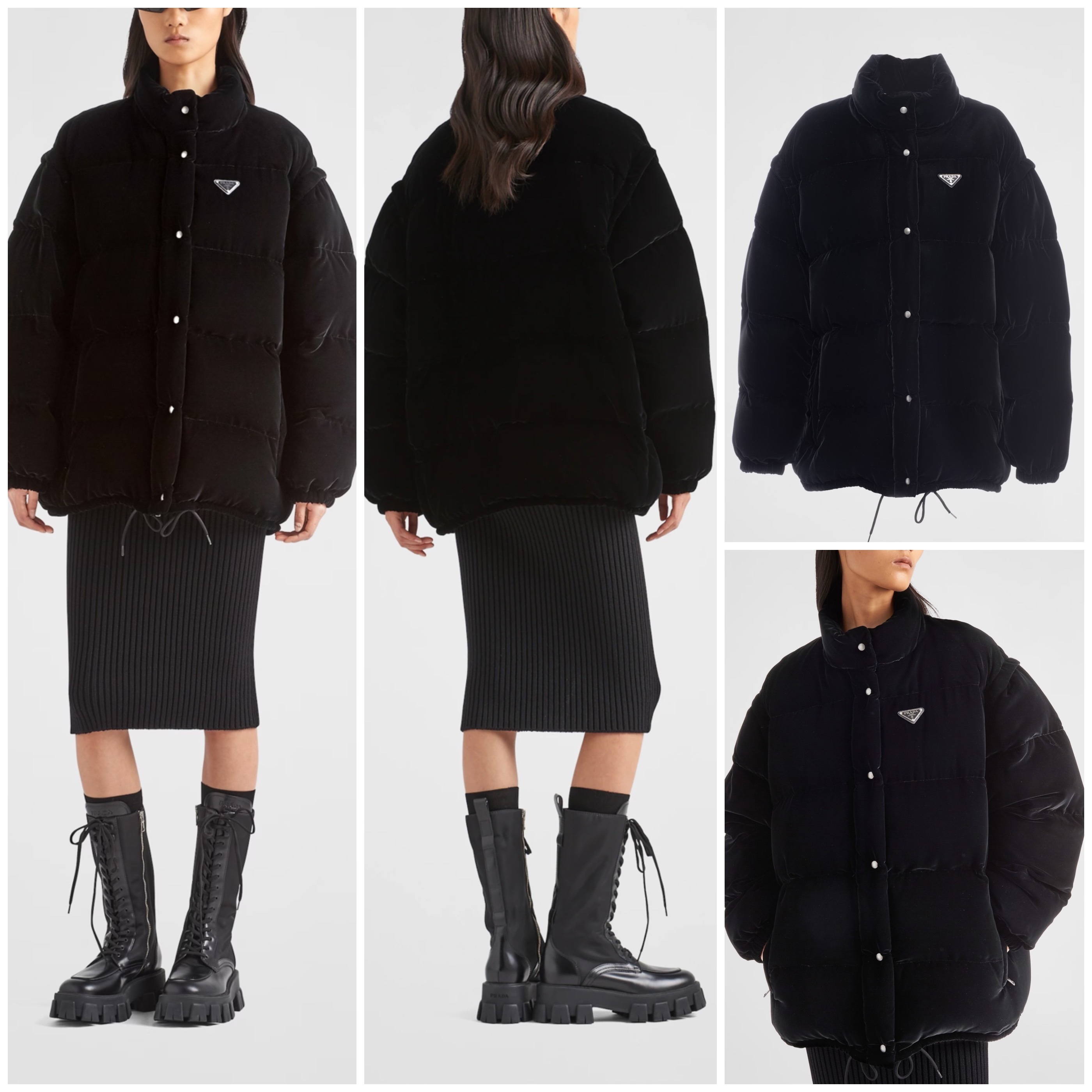 PRADA【入手困難】Convertible ☆ベルベット ダウンジャケット
