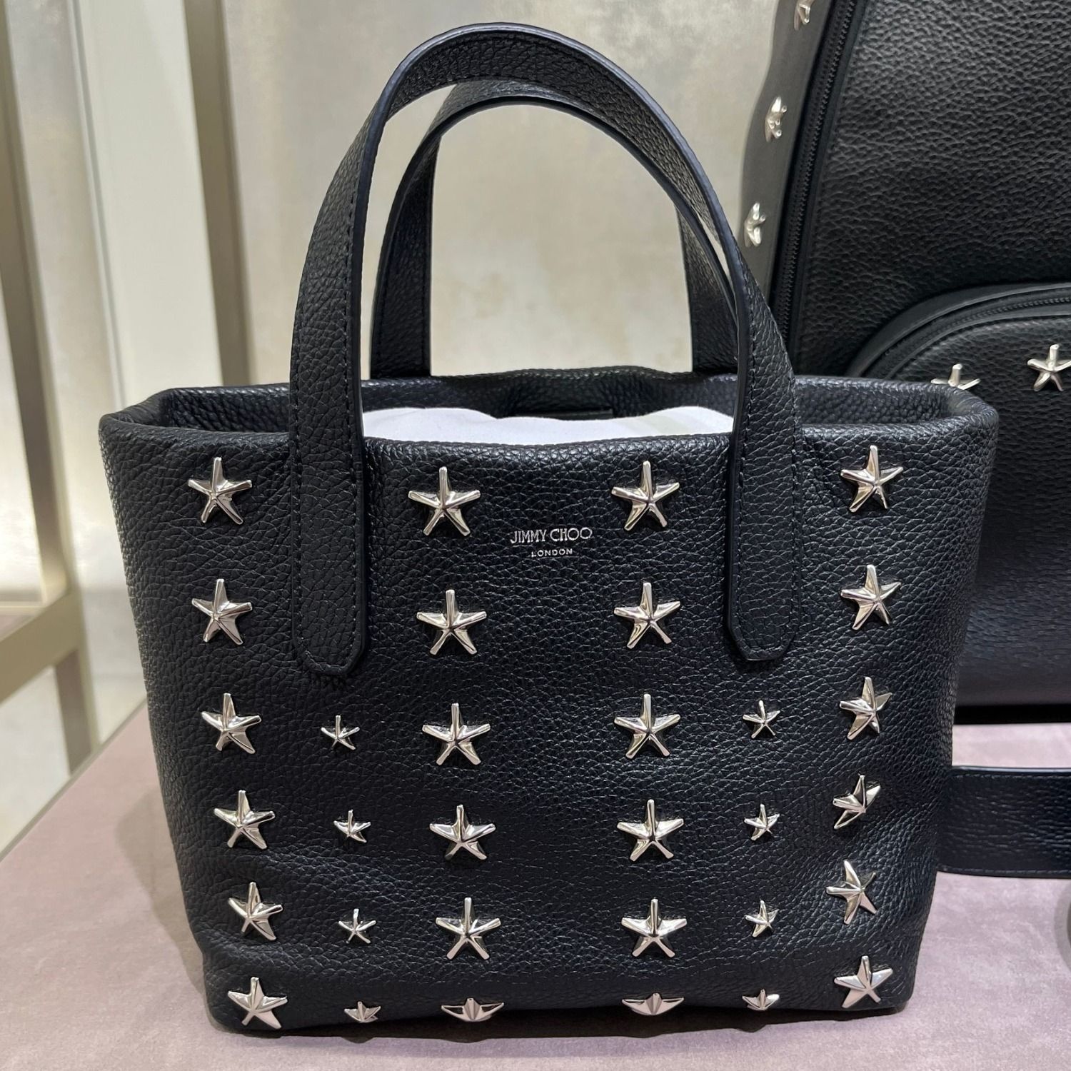 JIMMY CHOO ジミーチュウ PIMLICO スタッズ Tote ミニトート (Jimmy