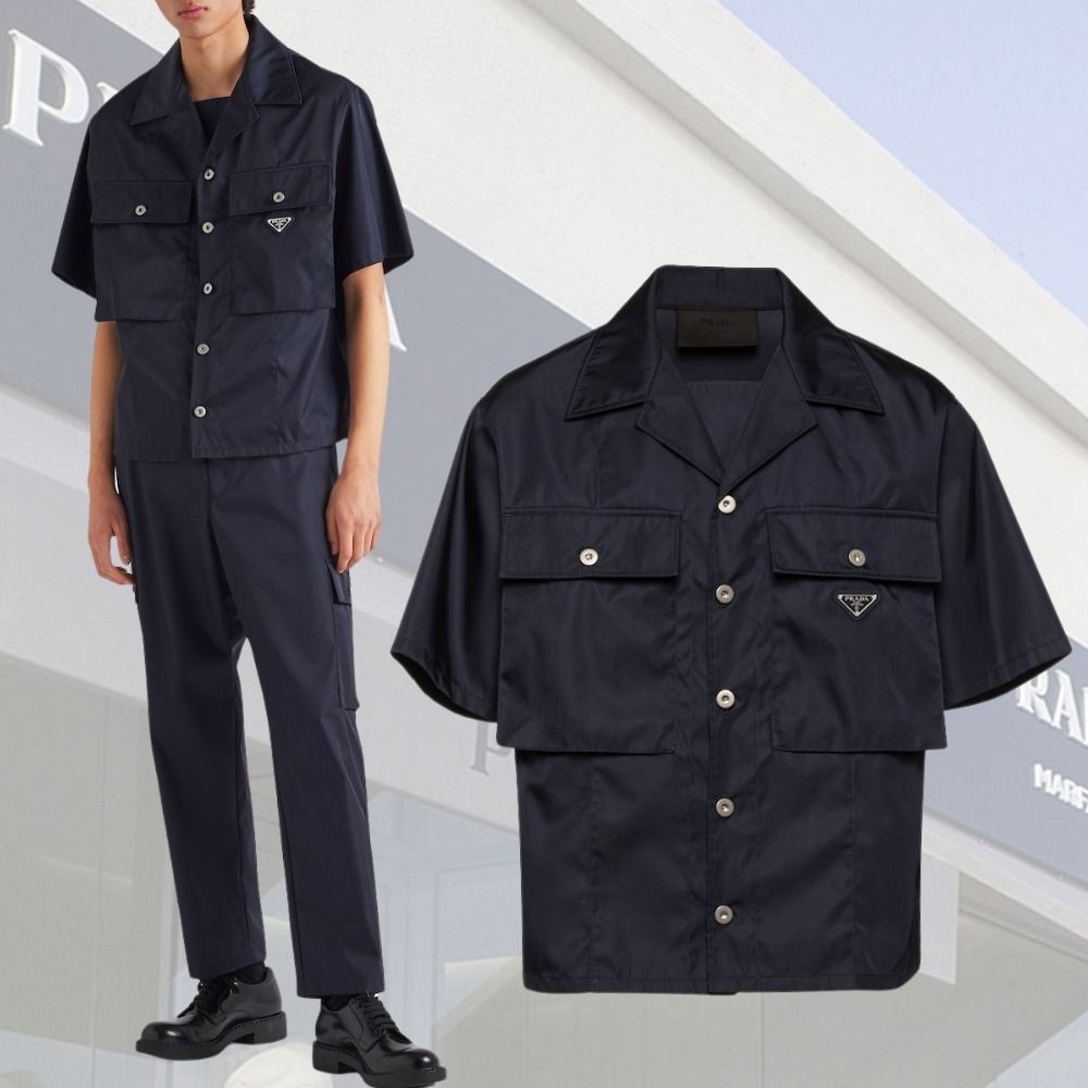 PRADA】半袖Re-Nylonシャツ (PRADA/シャツ) SC637_1WQ8_F0SVF_S_231