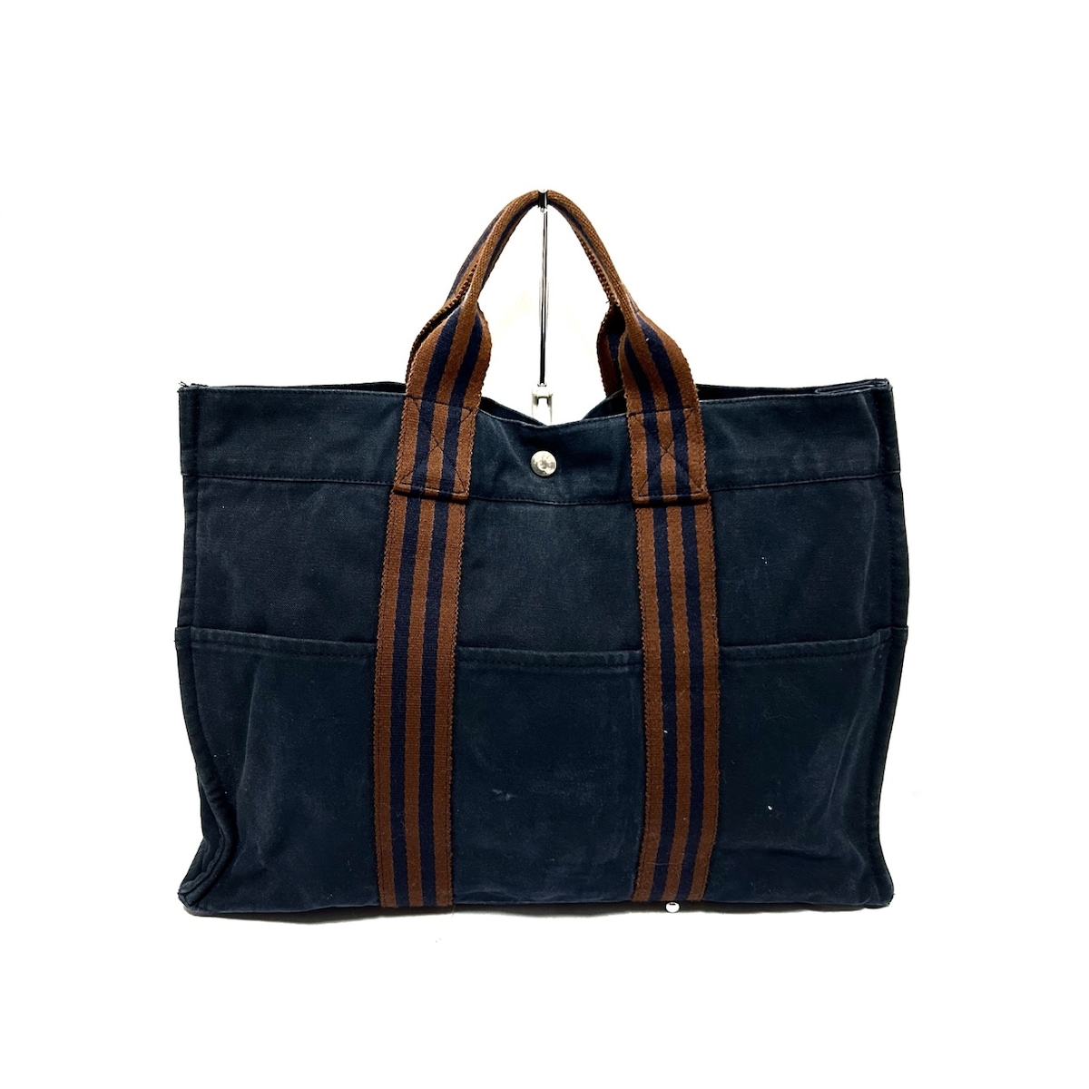 エルメス/トートバッグ/フールトゥトートMM/ダークネイビー×ブラウン