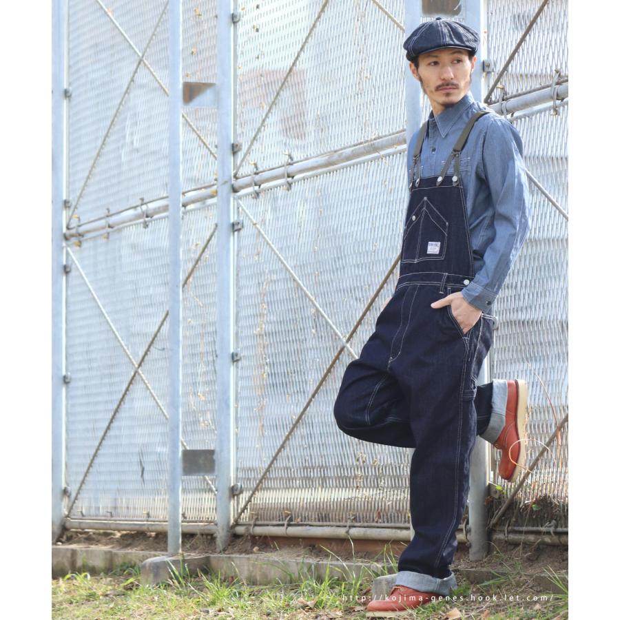 児島ジーンズ 公式通販 13oz デニム ＆ ヒッコリー サロペット