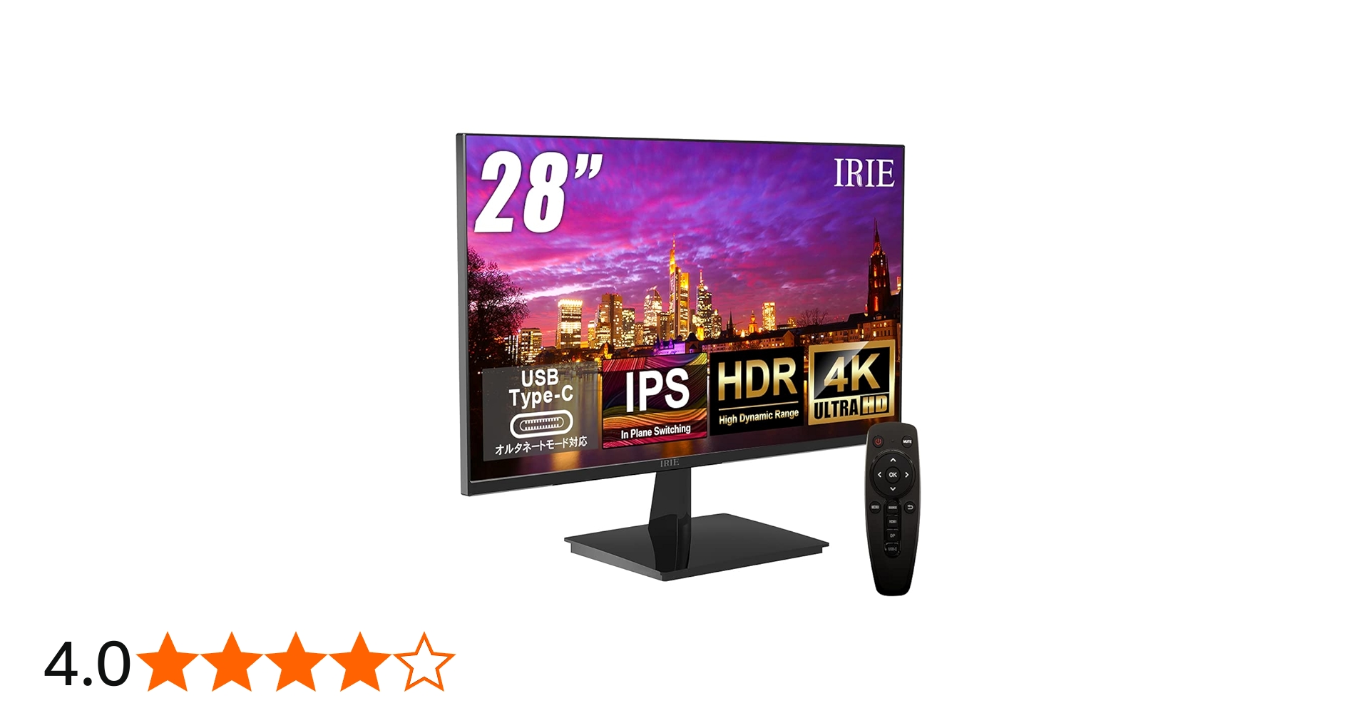 Amazon.co.jp: FFF モニター ディスプレイ 28インチ 4K ips Type-C HDR