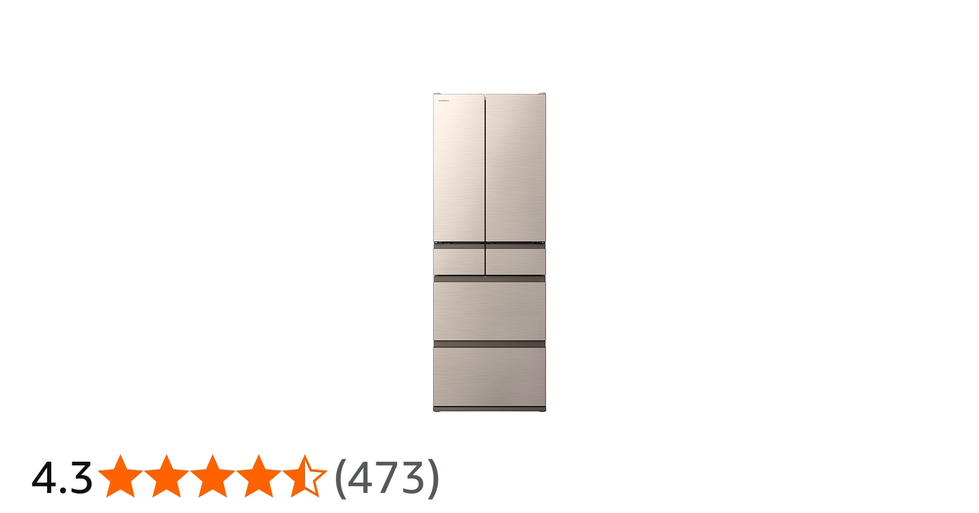 Amazon | 日立 冷蔵庫 幅65cm 540L フレンチドア R-HW54S N ハーモニー