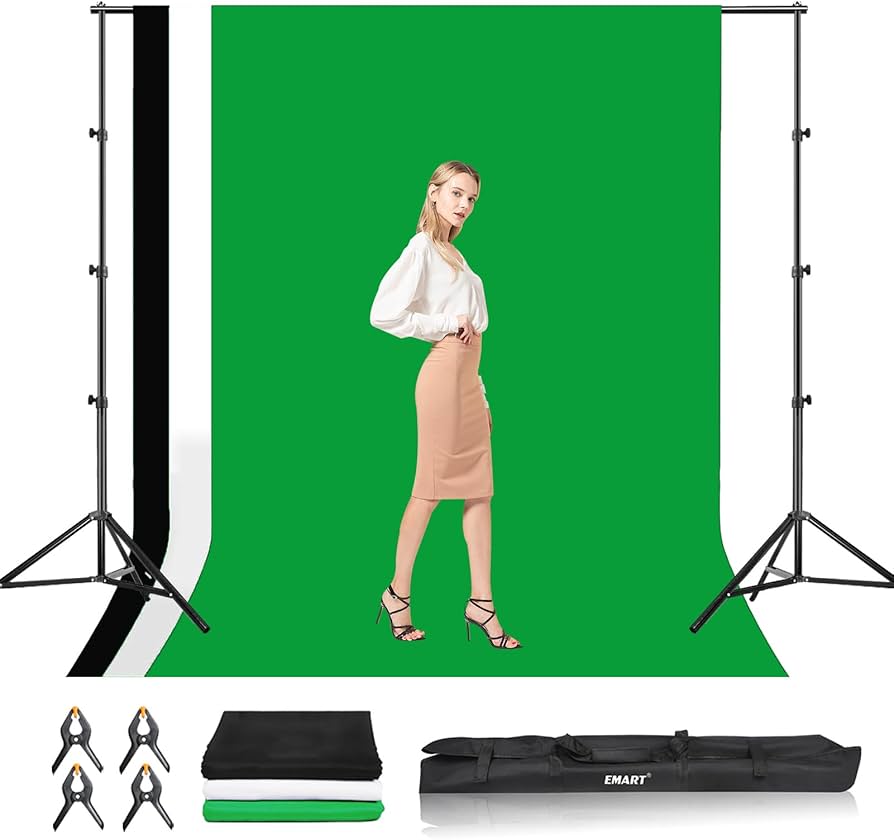 Amazon | EMART 背景スタンド 260x300cm 背景スタンドセット 背景布白