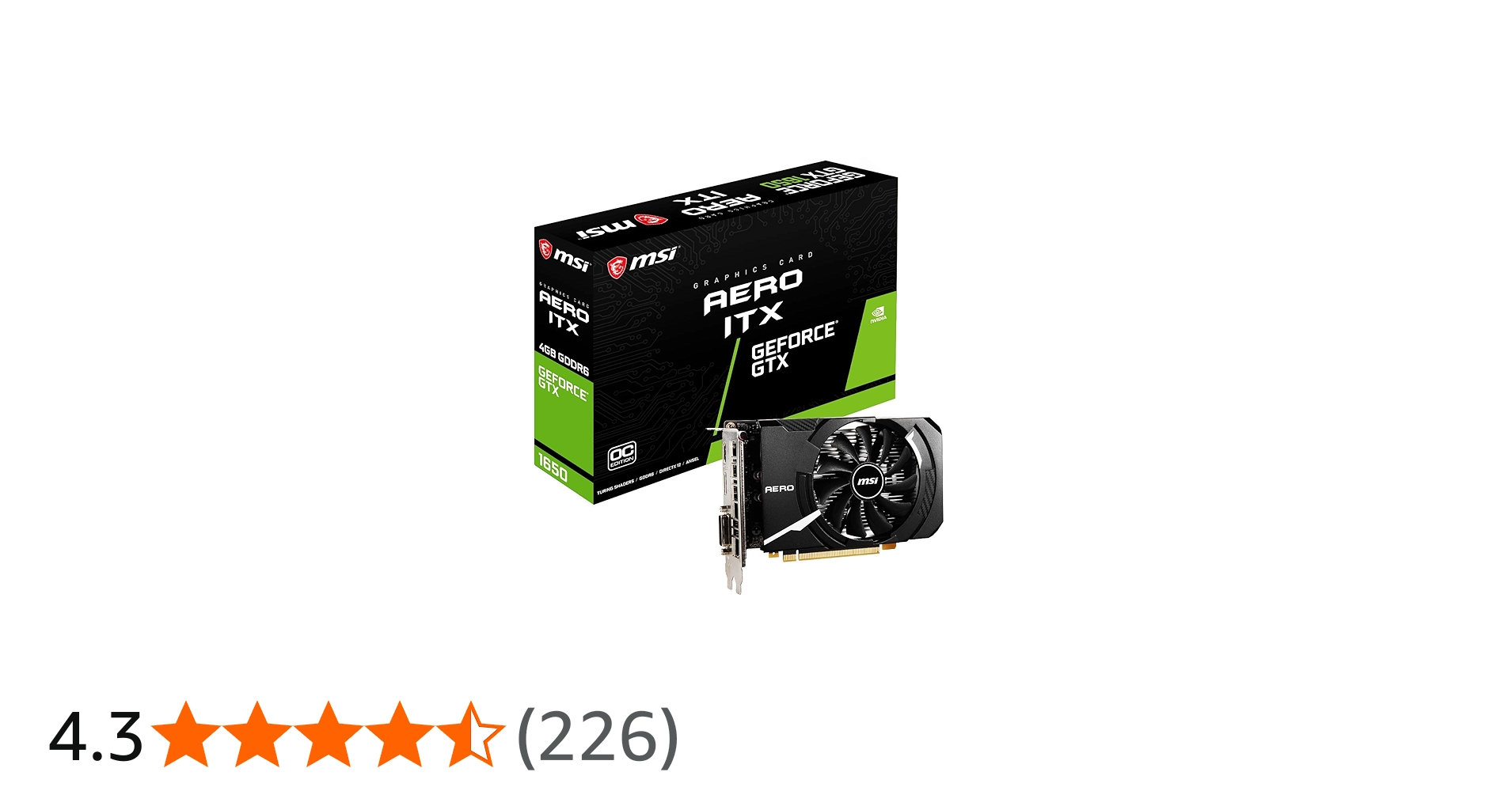 Amazon | MSI GeForce GTX 1650 D6 AERO ITX J OC グラフィックス