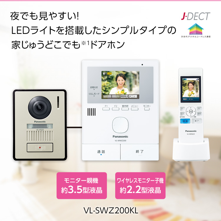 概要 テレビドアホン VL-SWZ200KL | インターホン・テレビドアホン