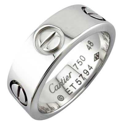 CARTIER カルティエ ラブ リング 指輪 8号 18金 K18ホワイトゴールド