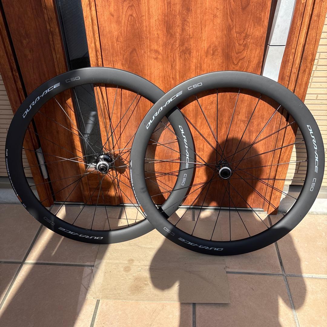 パーツ SHIMANO DURA-ACE WH-R9270-C50-TL DISC Shimano Dura Ace C50 WH-R9270 Tubeless Disc wheelset