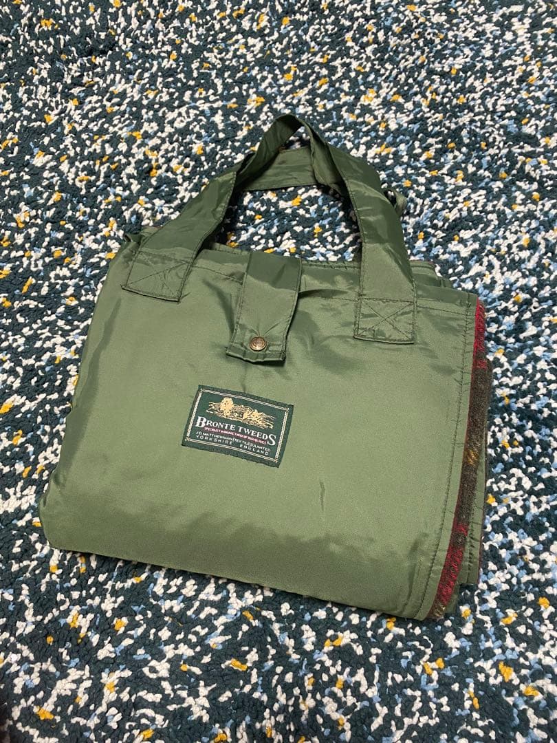 Bronte tweedsチェック柄ウールブランケット アンティークウールブランケット チェック柄 BRONTE TEEDS