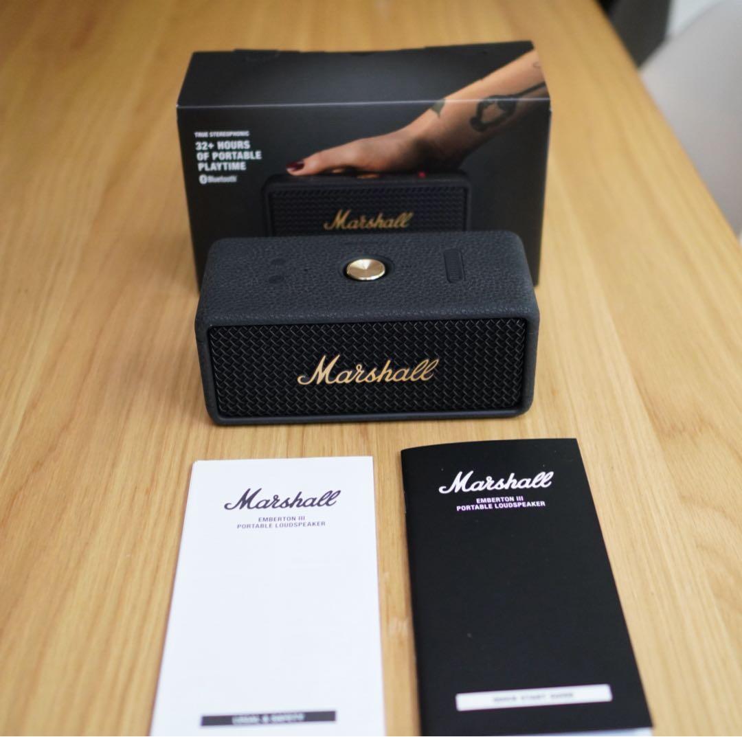Marshall マーシャル EMBERTON III Black Brass MARSHALL マーシャル Emberton III Black and Brass Bluetooth