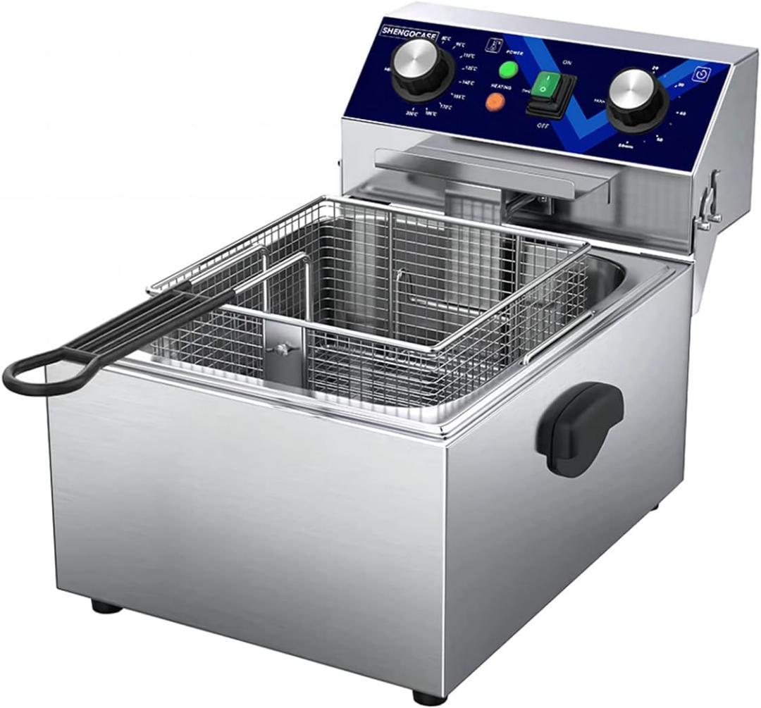 大人気❣️ 電気フライヤー 10L 卓上フライヤー 揚げ物器 ミニフライヤー Amazon.co.jp: 電気フライヤー 10L 卓上フライヤー 揚げ物器 ミニ