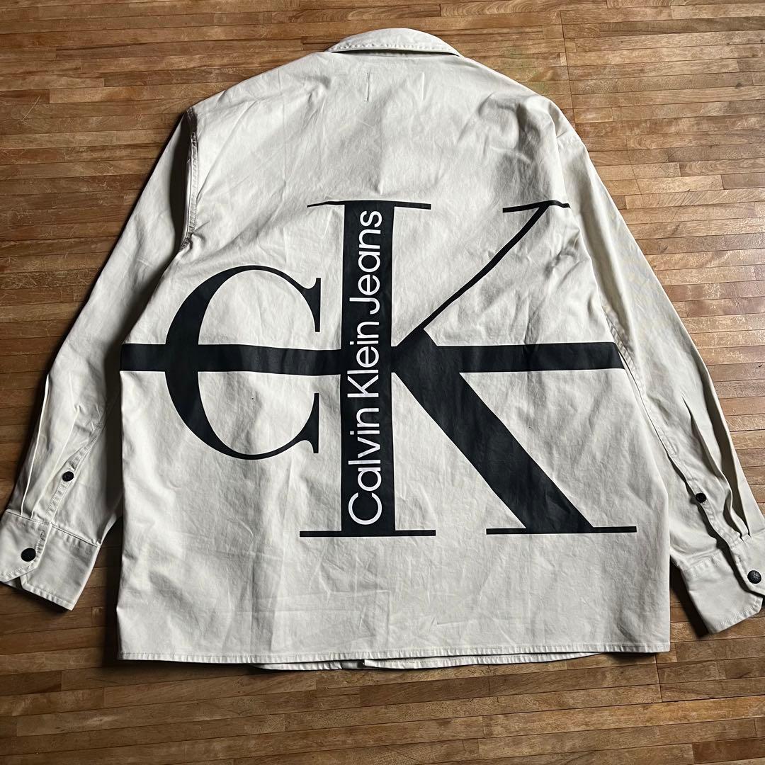 カルバンクライン   cK プリントロゴ 長袖 シャツ カルバンクライン CKロゴ 長袖Tシャツ 送料無料