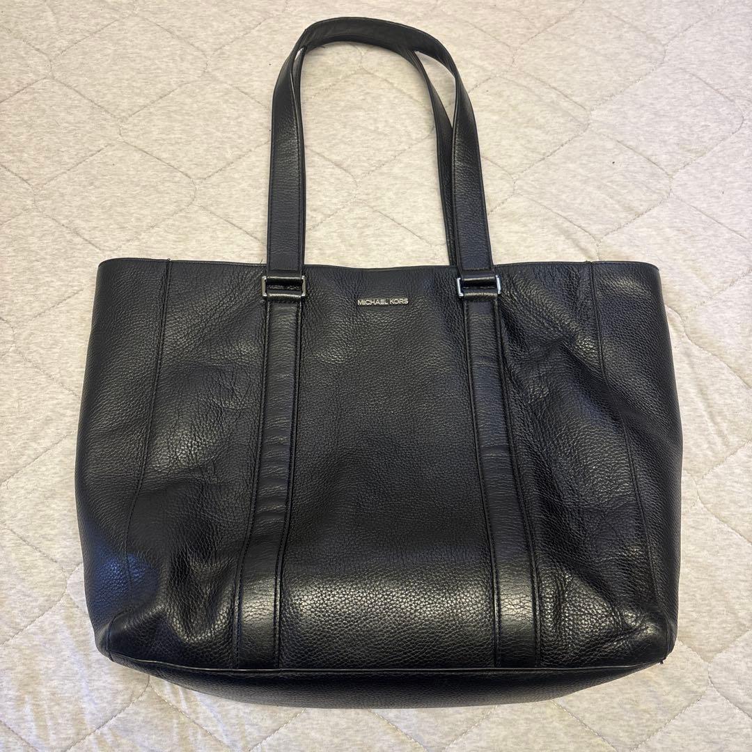 MICHAEL KORS ブラック トートバッグ マイケルコース トートバッグ メンズ クーパー ロゴ レザー ブラック