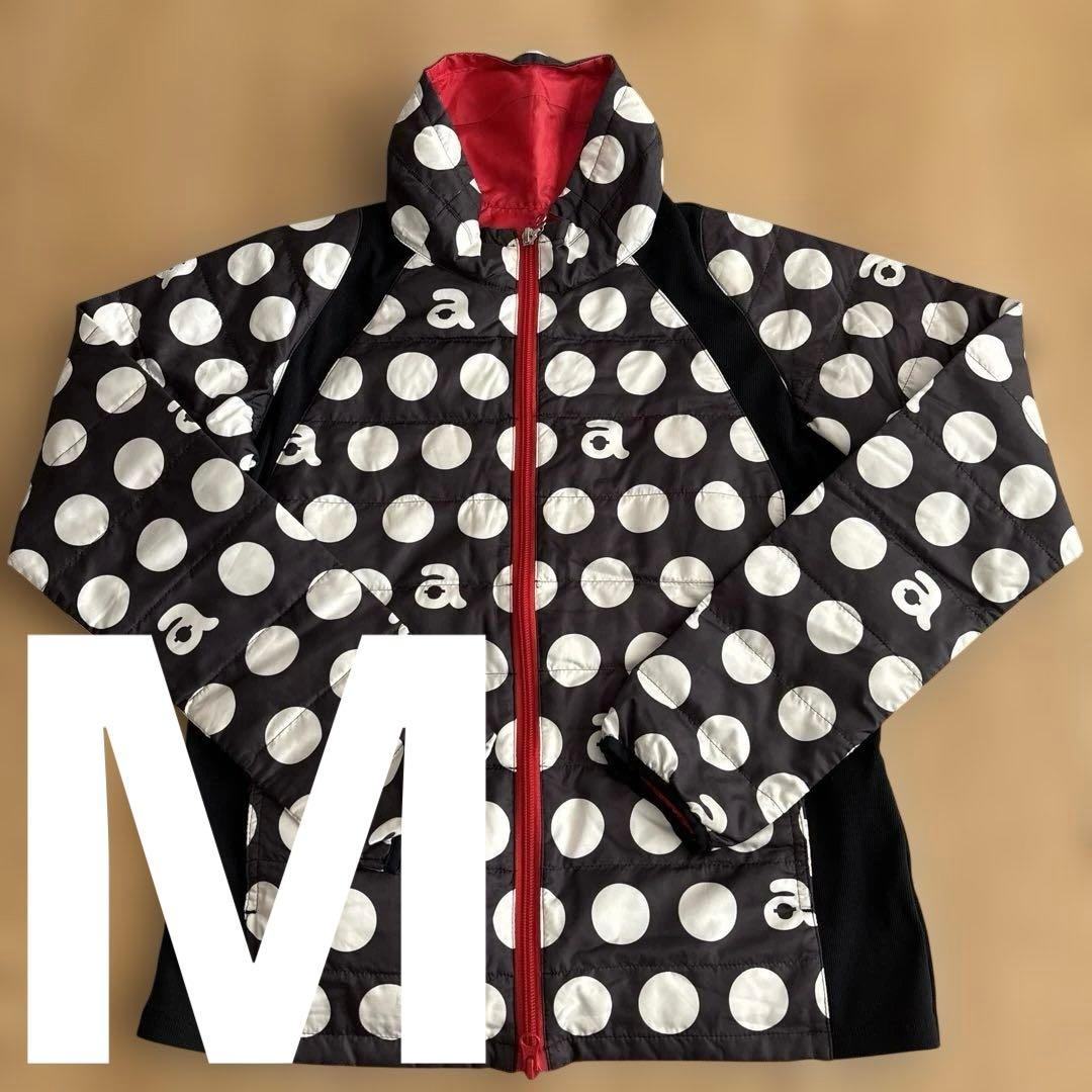 【美品】archivio ゴルフジャケット 中綿 水玉 ダークグレー レディース marie claire sport（マリクレール スポーツ） 特価 marie claire GOLF
