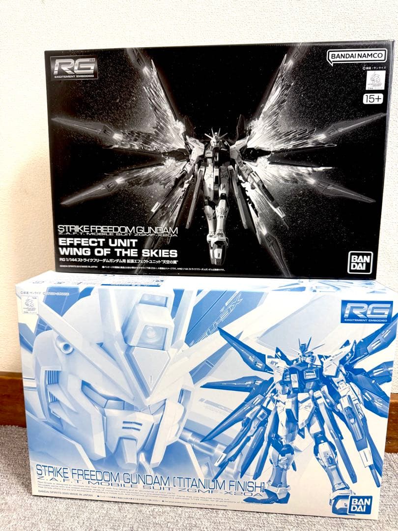 RG ストライクフリーダムガンダム　チタニウムフィニッシュ +天空の翼 RGストライクフリーダムガンダム[チタニウムフィニッシュ]+天空の翼
